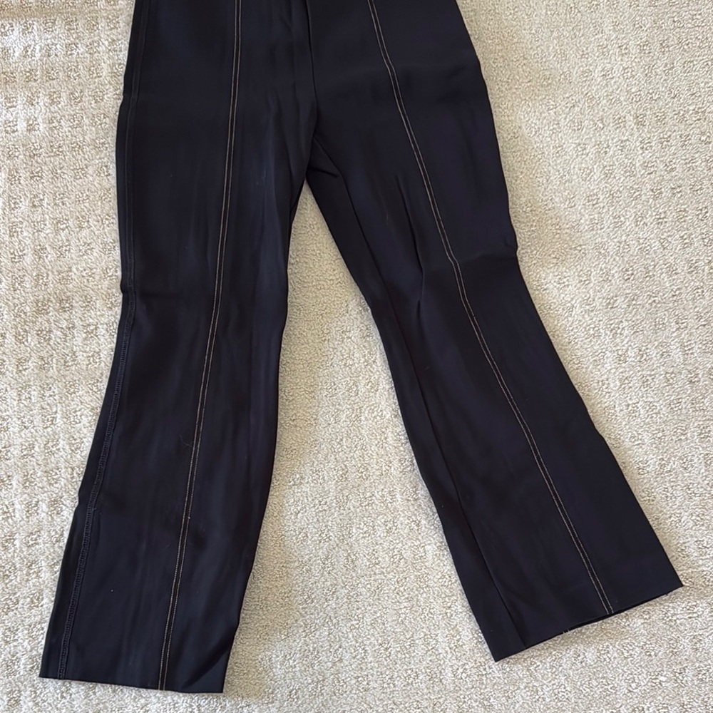 Anthropologie Black Wide-Leg Pants crop flare